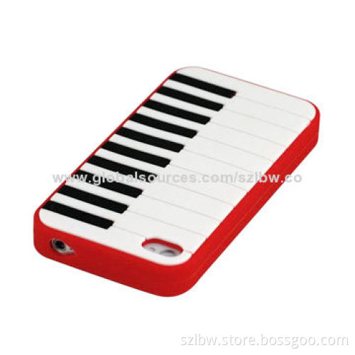 Piano Design Silicone Case for iPhone 6, Customized Logo Designs Available